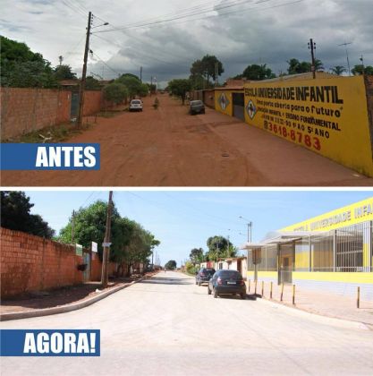Antes e depois Águas Lindas de Goiás